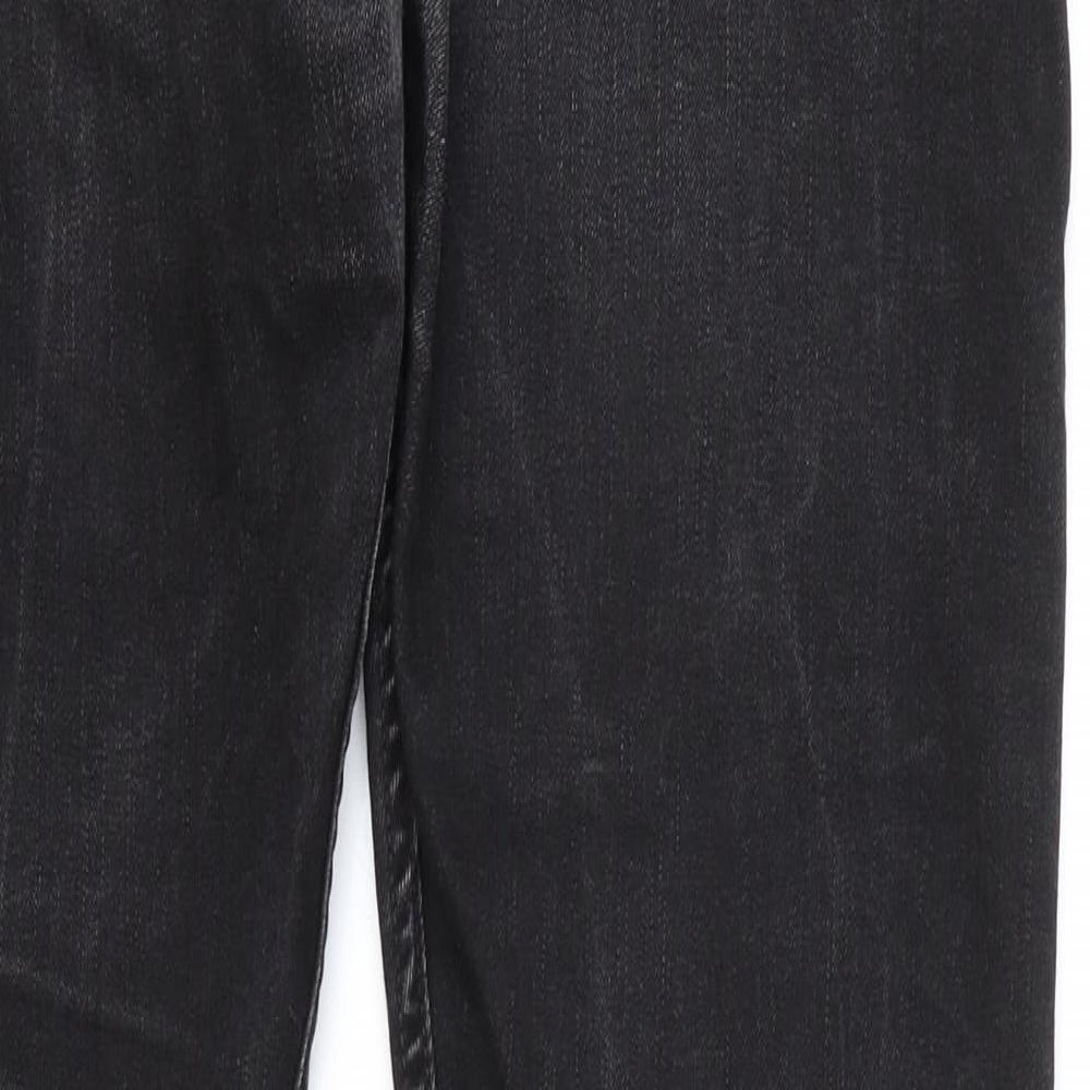 Levi's Mens Black Cotton Straight Jeans Size 34 in L34 in Regular Zip