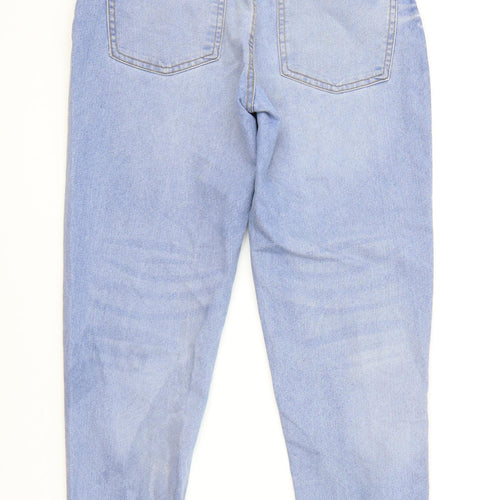 Primark Womens Blue Cotton Tapered Jeans Size 10 L27 in Regular Zip