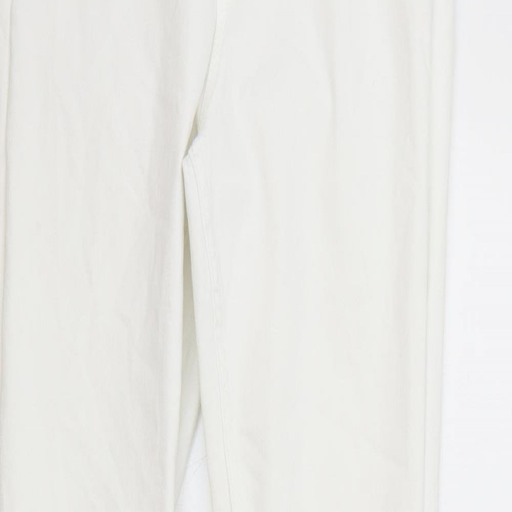 Marks and Spencer Womens White Polyester Skinny Jeans Size 8 L30 in Regular Zip