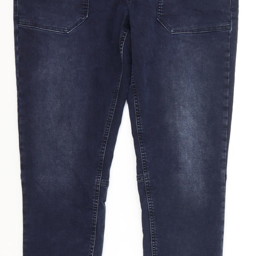 George Mens Blue Cotton Jogger Trousers Size 2XL L30 in Regular Drawstring - Distressed