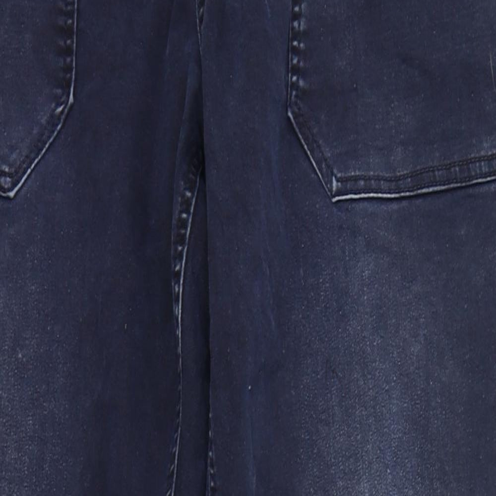 George Mens Blue Cotton Jogger Trousers Size 2XL L30 in Regular Drawstring - Distressed