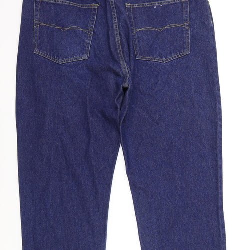 Americano Mens Blue Cotton Cropped Jeans Size 42 in L23 in Regular Button