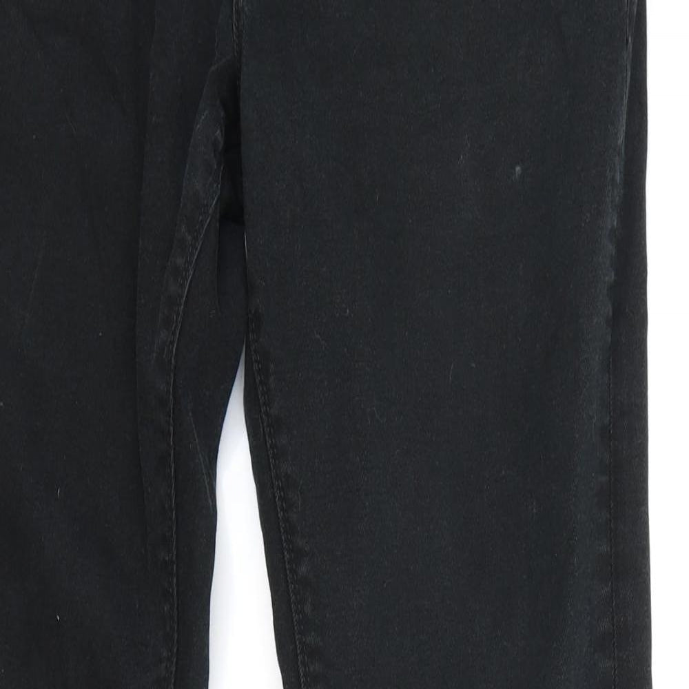 Easy Mens Black Cotton Skinny Jeans Size 32 L20 in Regular Zip