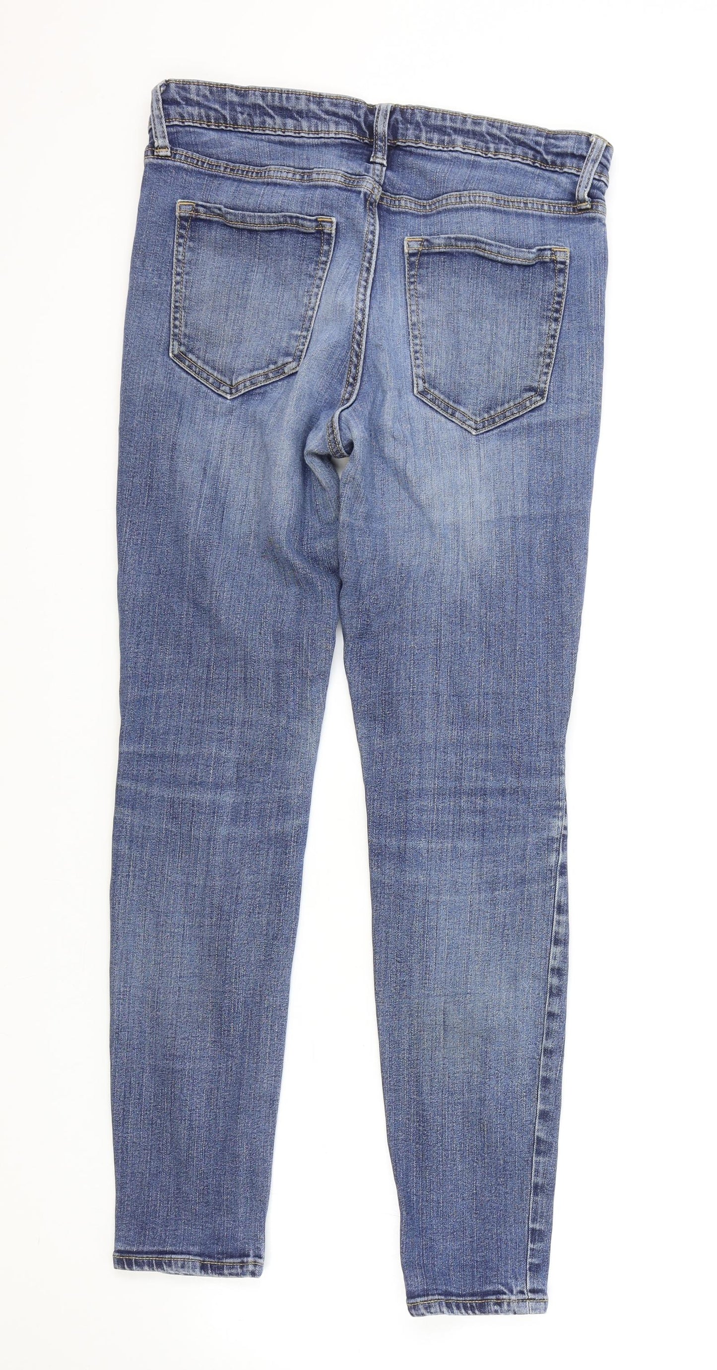 Gap Womens Blue Cotton Skinny Jeans Size 10 L28 in Regular Zip