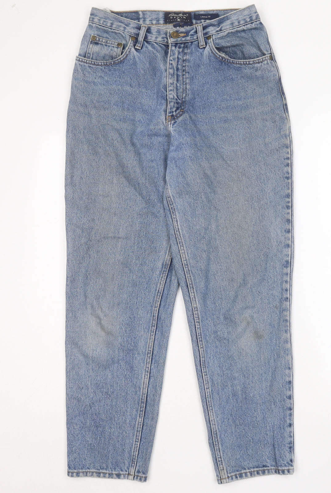 Eddie Bauer Mens Blue Cotton Straight Jeans Size 30 in L28 in Relaxed Button