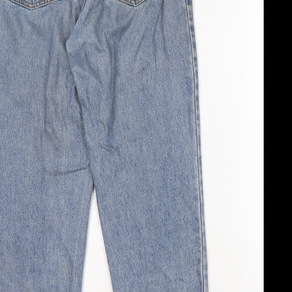 Eddie Bauer Mens Blue Cotton Straight Jeans Size 30 in L28 in Relaxed Button