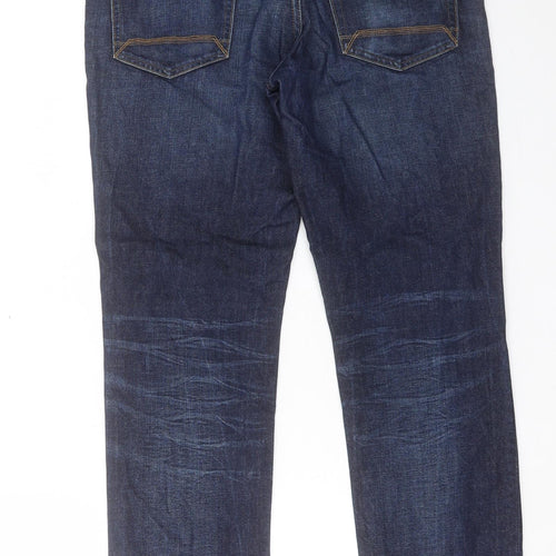 Timberland Mens Blue Cotton Straight Jeans Size 33 in L31 in Regular Button