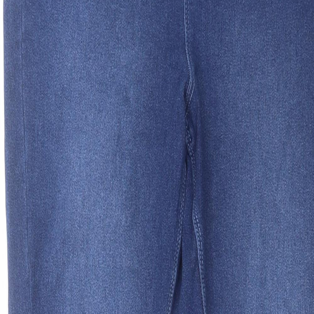 George Womens Blue Cotton Jegging Trousers Size 14 L29 in Regular