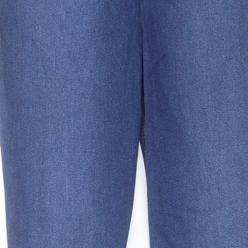 George Womens Blue Cotton Jegging Trousers Size 14 L29 in Regular