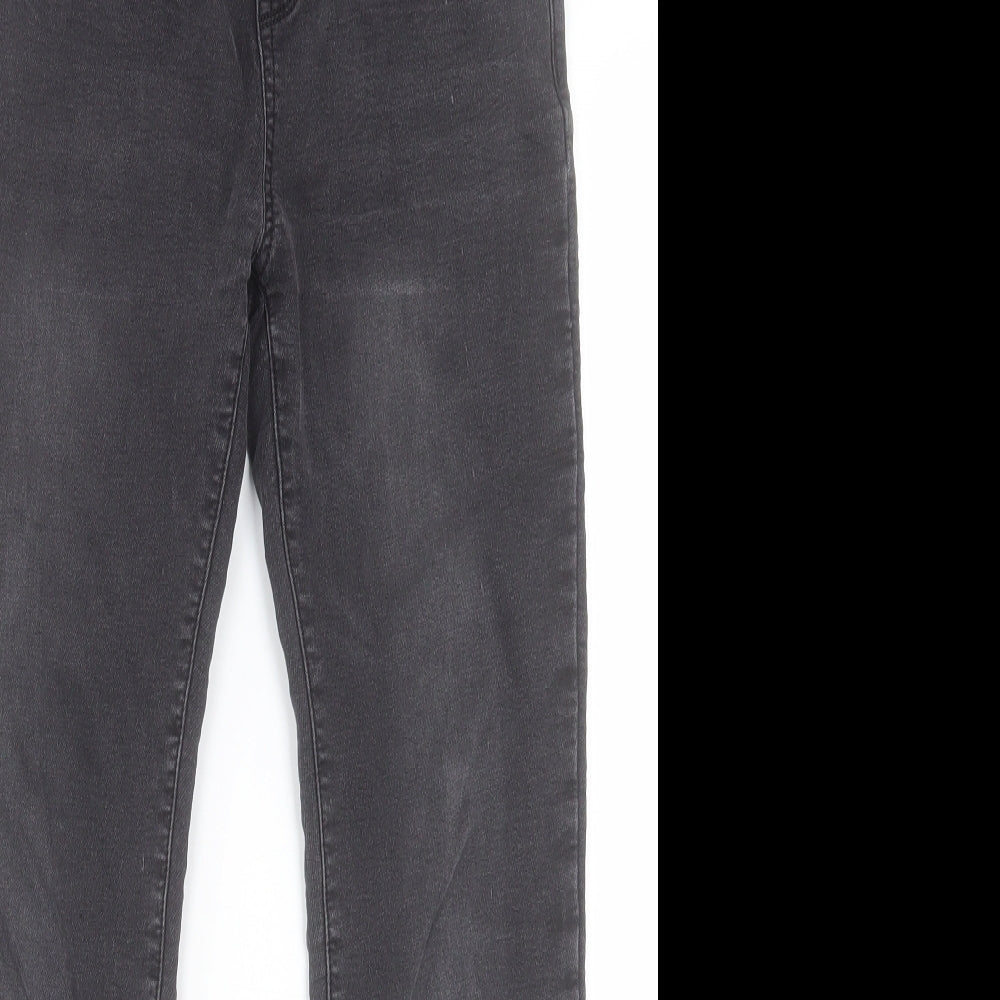 NEXT Boys Black Cotton Straight Jeans Size 13 Years Regular Drawstring
