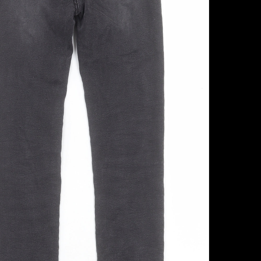 NEXT Boys Black Cotton Straight Jeans Size 13 Years Regular Drawstring