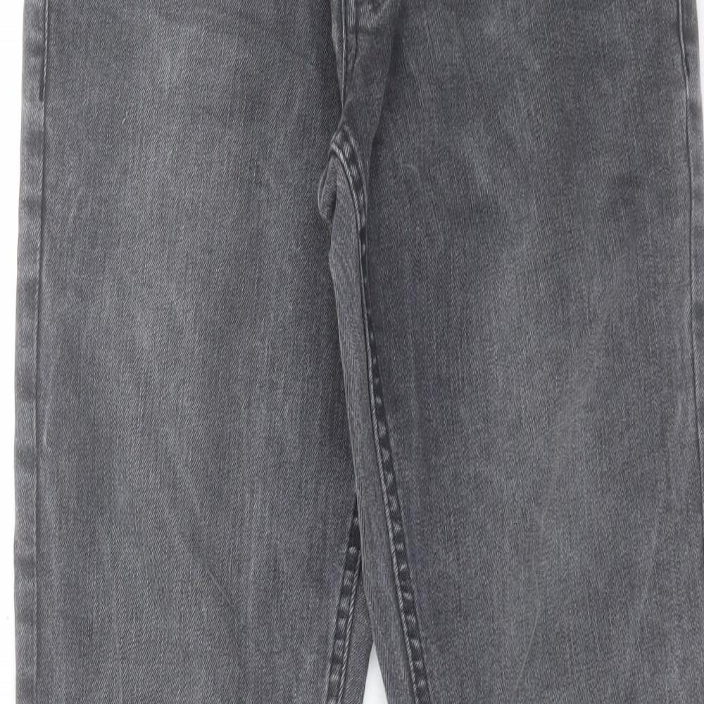 NEXT Mens Grey Cotton Straight Jeans Size 28 in L31 in Slim Button