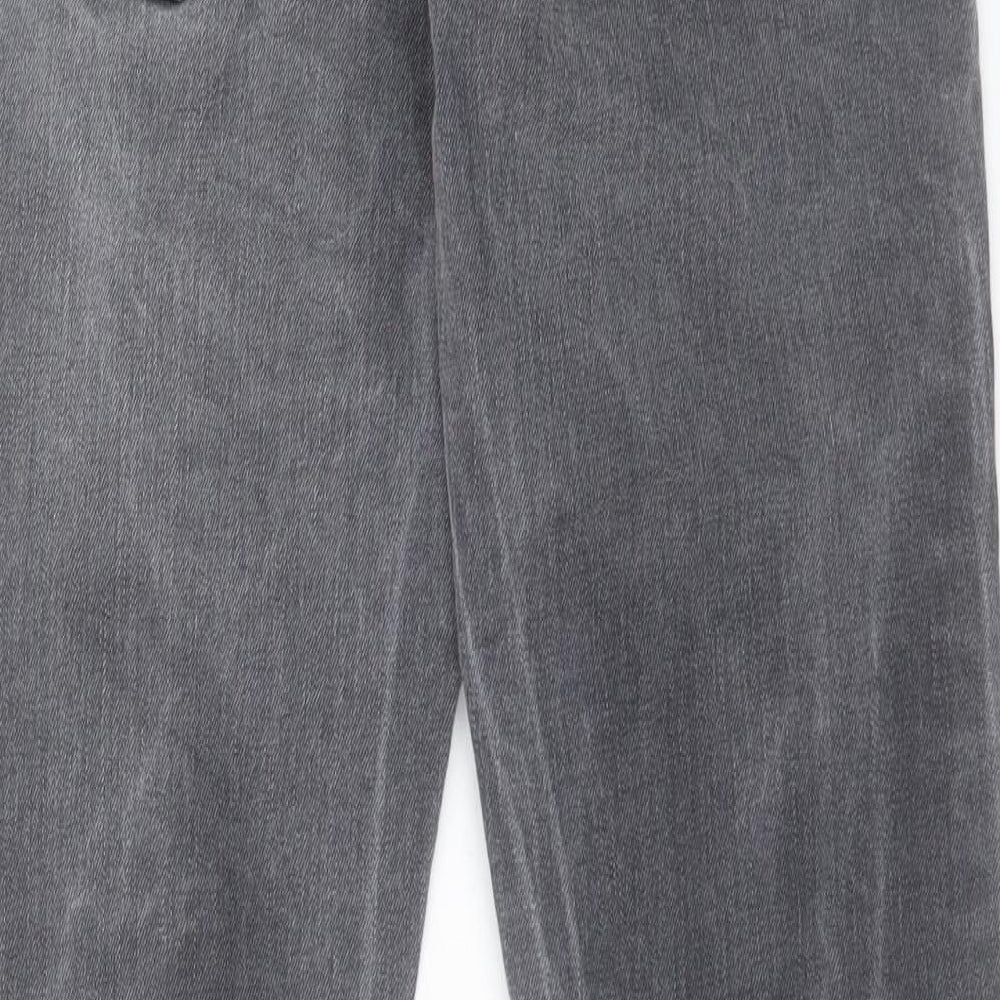 NEXT Mens Grey Cotton Straight Jeans Size 28 in L31 in Slim Button