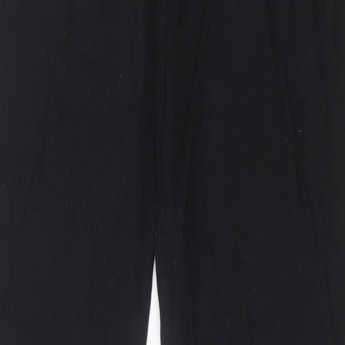 Papaya Womens Black Cotton Straight Jeans Size 20 L29 in Regular Button