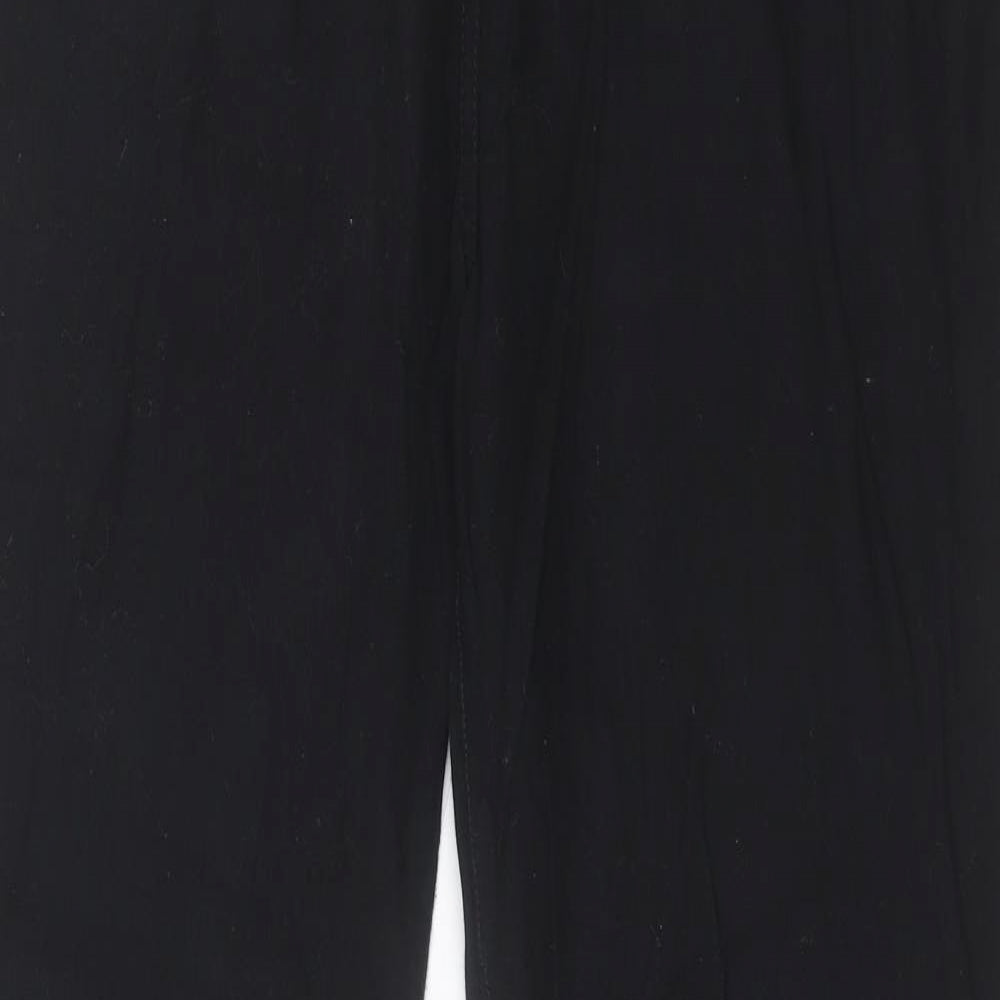 Papaya Womens Black Cotton Straight Jeans Size 20 L29 in Regular Button