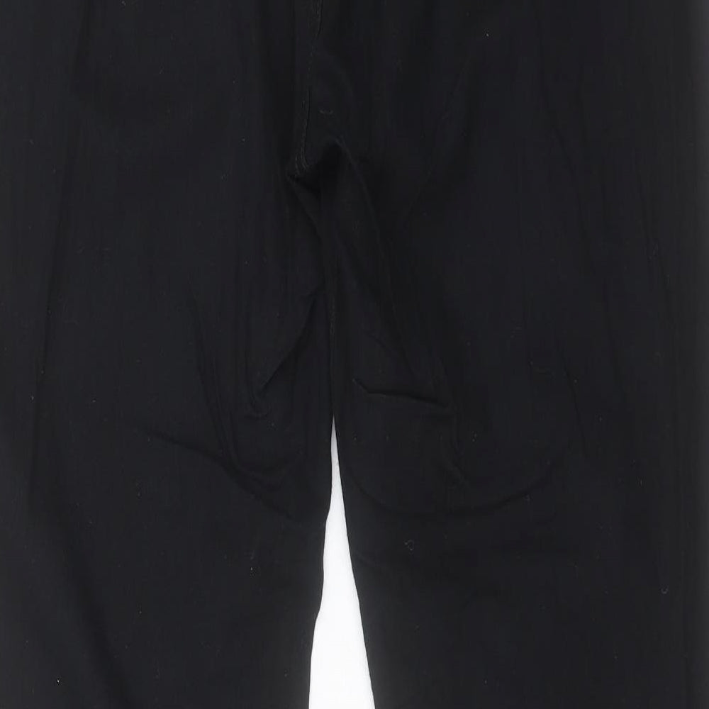 Papaya Womens Black Cotton Straight Jeans Size 20 L29 in Regular Button