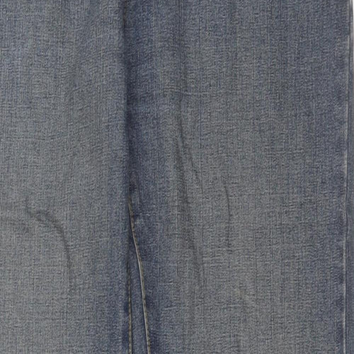Matalan Mens Blue Cotton Straight Jeans Size 36 in L32 in Regular Button