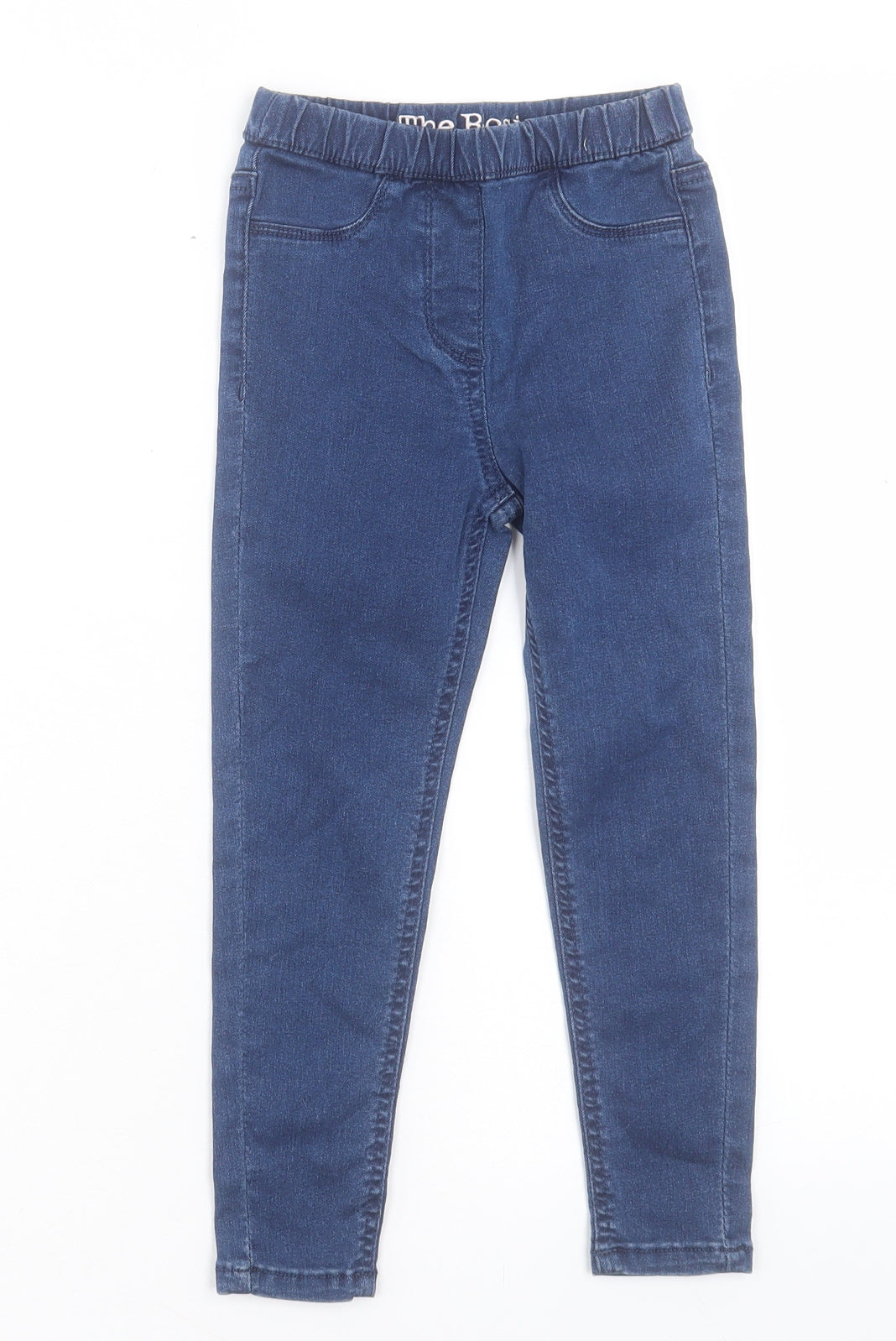 Matalan Girls Blue Cotton Jegging Trousers Size 5 Years Regular Pullover