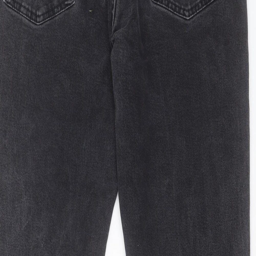 Wrangler Mens Black Cotton Straight Jeans Size 38 in L29 in Regular Button - Short Leg