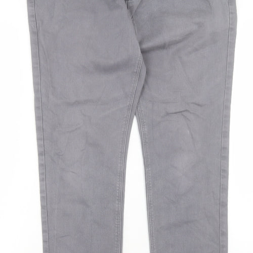 NEXT Mens Grey Cotton Skinny Jeans Size 36 in L31 in Regular Button