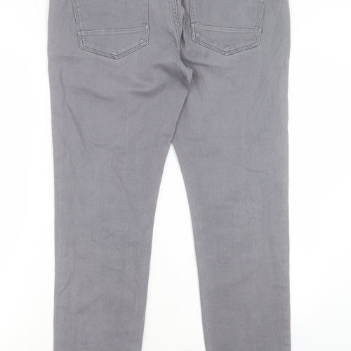 NEXT Mens Grey Cotton Skinny Jeans Size 36 in L31 in Regular Button