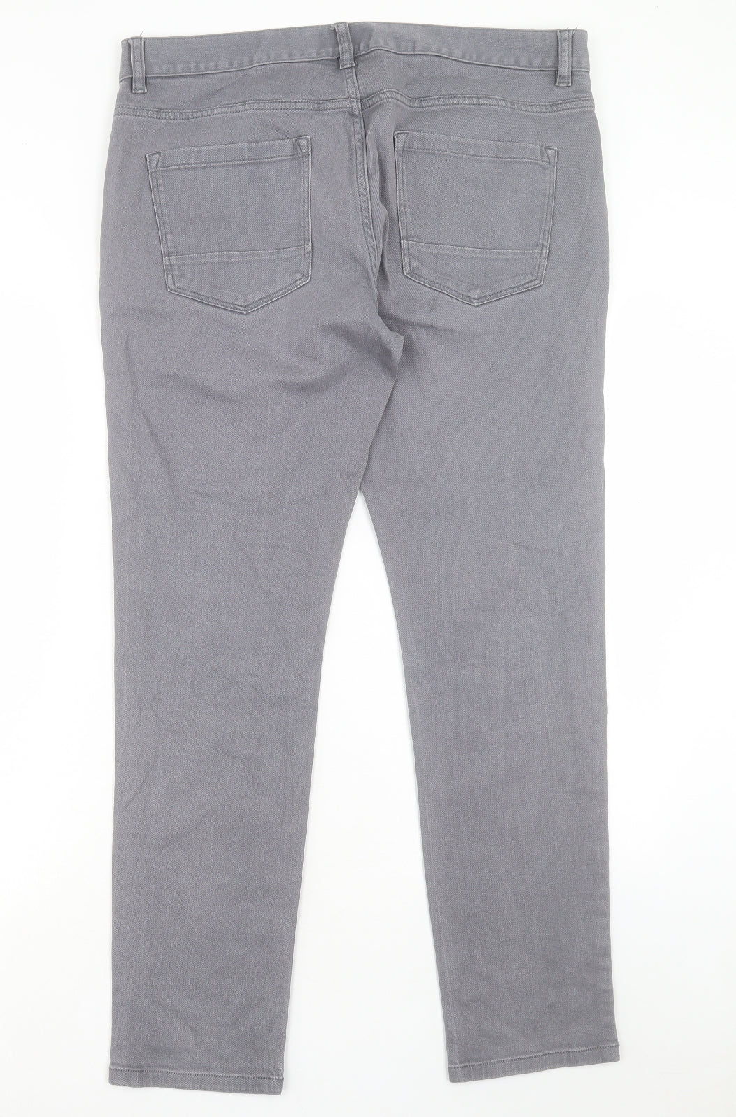 NEXT Mens Grey Cotton Skinny Jeans Size 36 in L31 in Regular Button