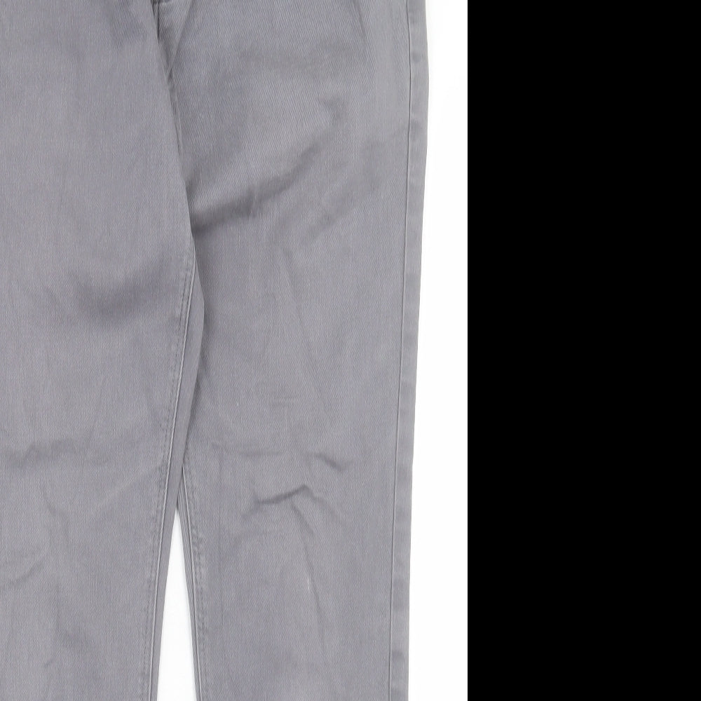 NEXT Mens Grey Cotton Skinny Jeans Size 36 in L31 in Regular Button