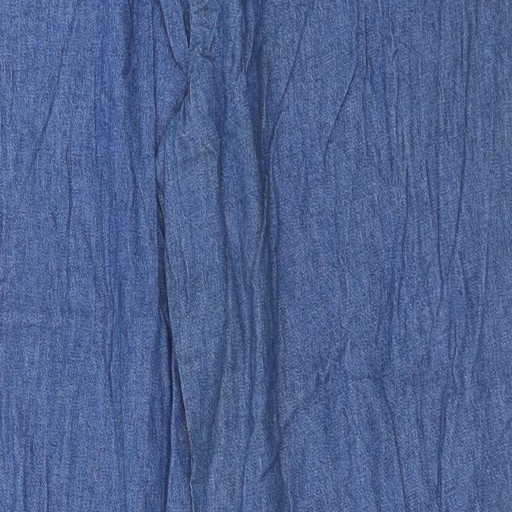 Preworn Womens Blue Cotton Straight Jeans Size 40 in L32 in Regular Button