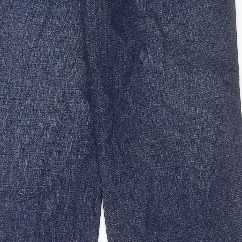 Matalan Mens Blue Cotton Straight Jeans Size 36 in L32 in Regular Button