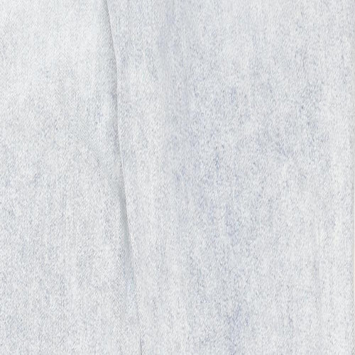 River Island Womens Blue Cotton Straight Jeans Size 12 L35 in Regular Button - Extra Long