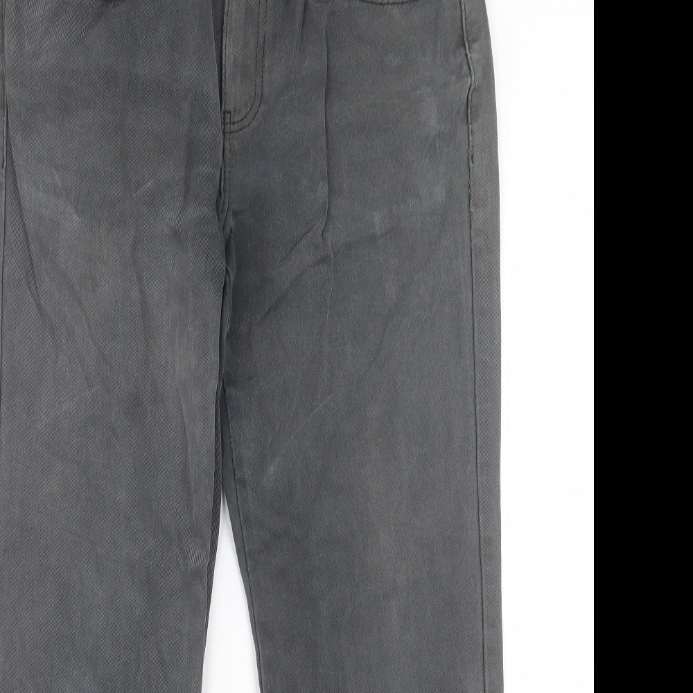 George Mens Black Cotton Straight Jeans Size 34 in L29 in Regular Button - Short Leg