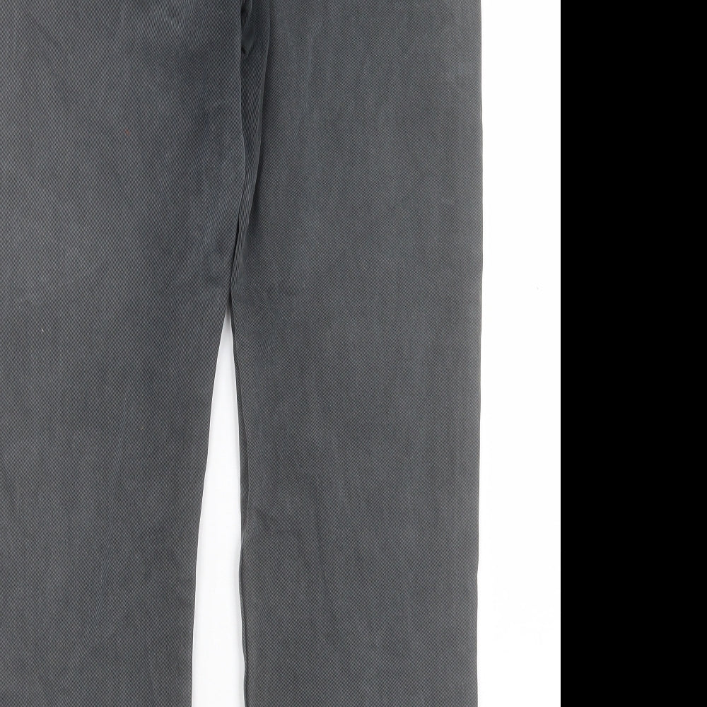 George Mens Black Cotton Straight Jeans Size 34 in L29 in Regular Button - Short Leg
