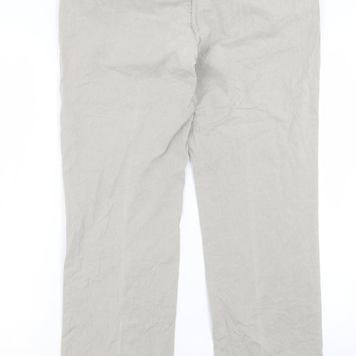 Meyer Mens Beige Cotton Trousers Size 38 in L32 in Regular Hook & Eye