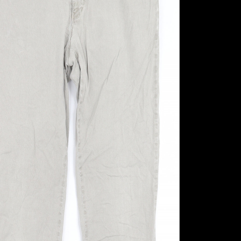 Meyer Mens Beige Cotton Trousers Size 38 in L32 in Regular Hook & Eye