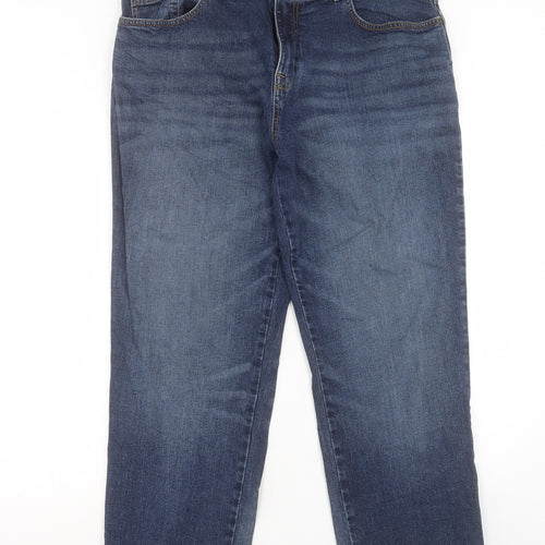 TU Mens Blue Cotton Straight Jeans Size 36 in L30 in Regular Button
