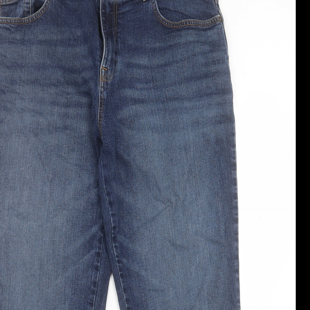 TU Mens Blue Cotton Straight Jeans Size 36 in L30 in Regular Button