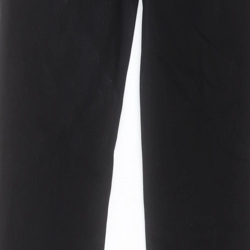 Oasis Womens Black Cotton Straight Jeans Size 12 L32 in Regular Button