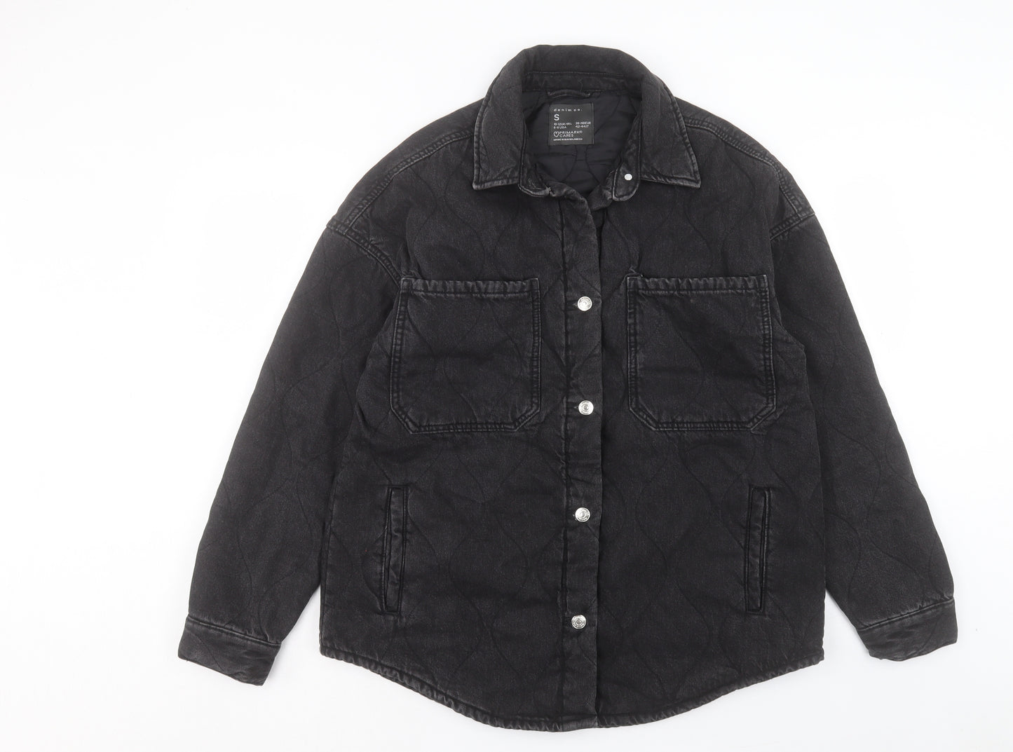 Denim & Co. Mens Black Jacket Size S Button