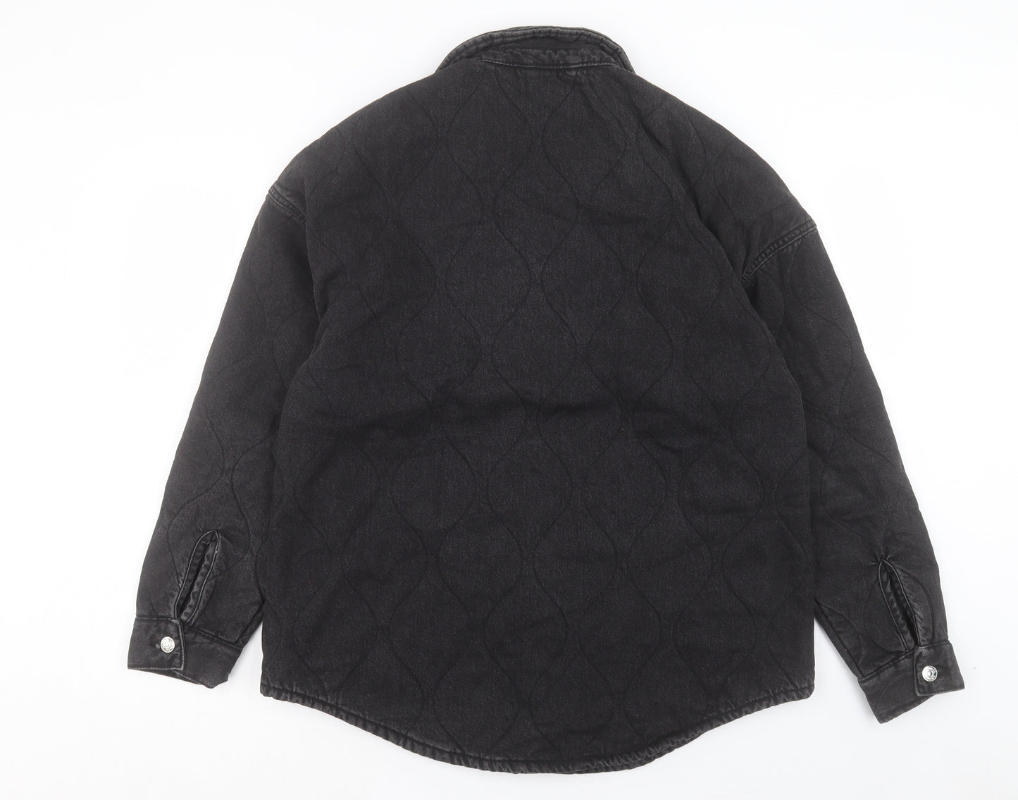 Denim & Co. Mens Black Jacket Size S Button