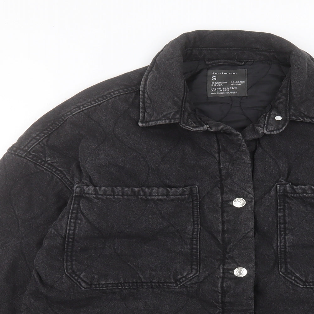 Denim & Co. Mens Black Jacket Size S Button