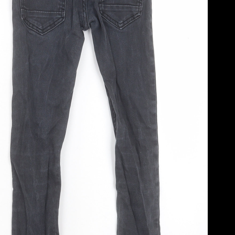 H&M Boys Black Cotton Skinny Jeans Size 8-9 Years Regular Button