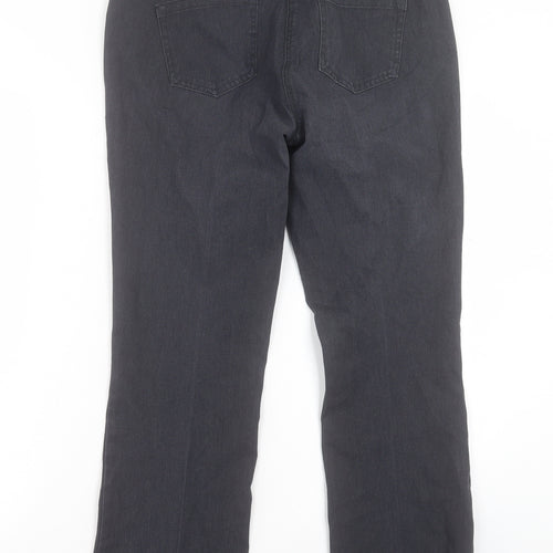 Maine Womens Black Cotton Straight Jeans Size 10 L26 in Regular Button