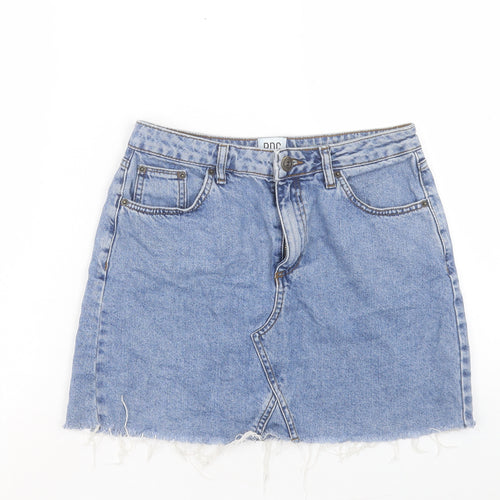 BDG Womens Blue Cotton A-Line Skirt Size M Button