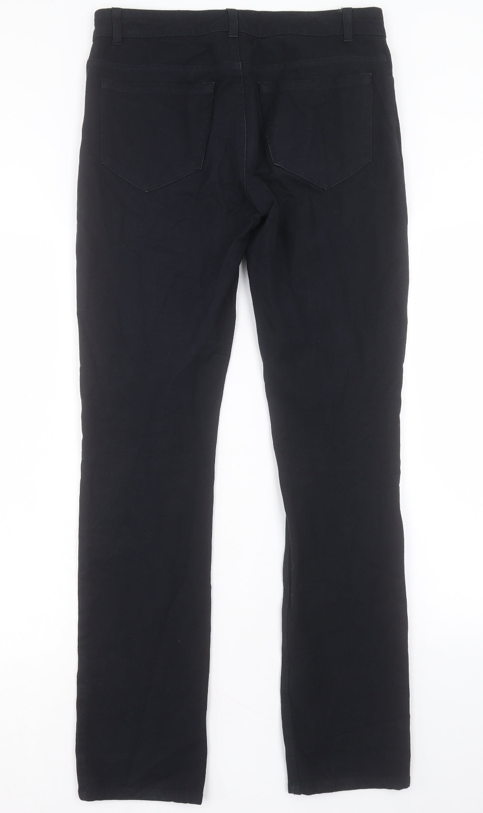 Jigsaw Womens Black Viscose Straight Jeans Size 10 L32 in Regular Button