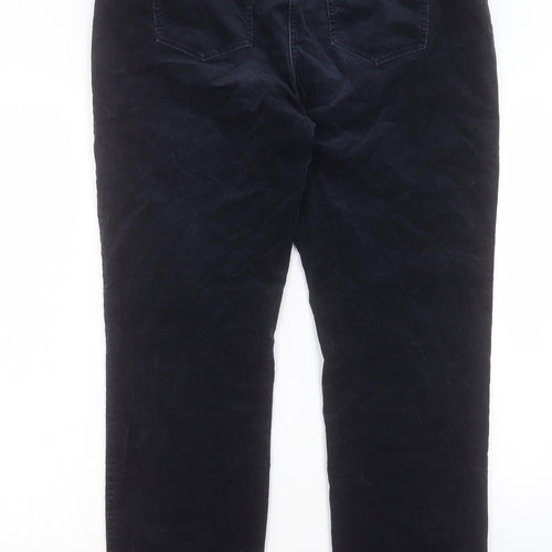 Marks and Spencer Womens Blue Cotton Straight Jeans Size 16 L29 in Regular Button