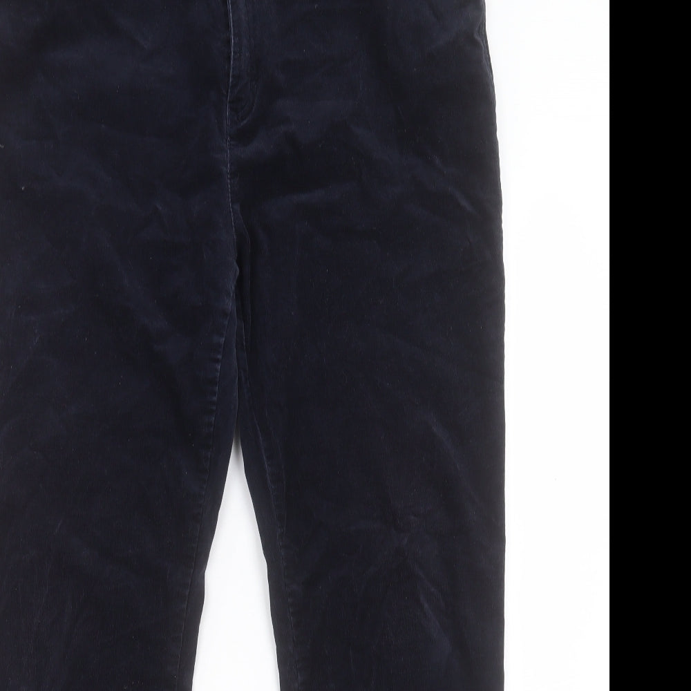 Marks and Spencer Womens Blue Cotton Straight Jeans Size 16 L29 in Regular Button