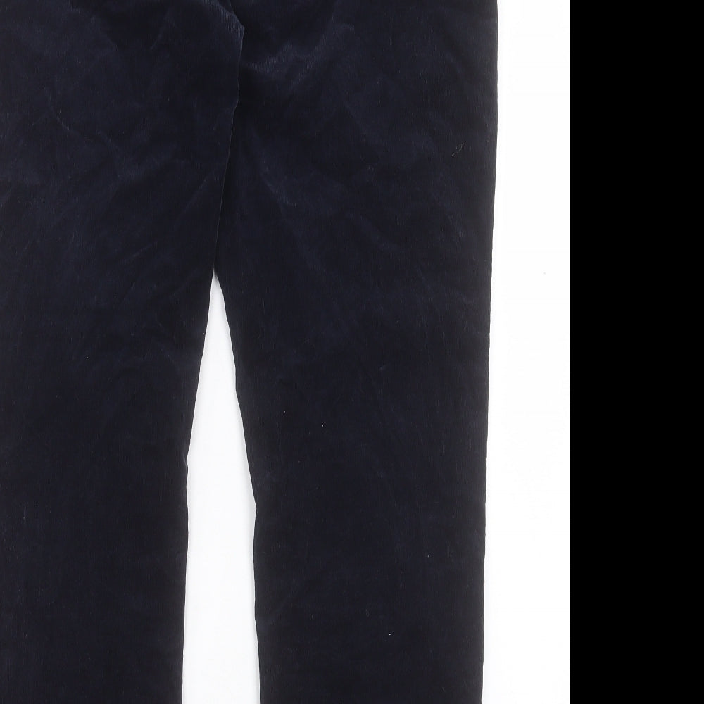 Marks and Spencer Womens Blue Cotton Straight Jeans Size 16 L29 in Regular Button