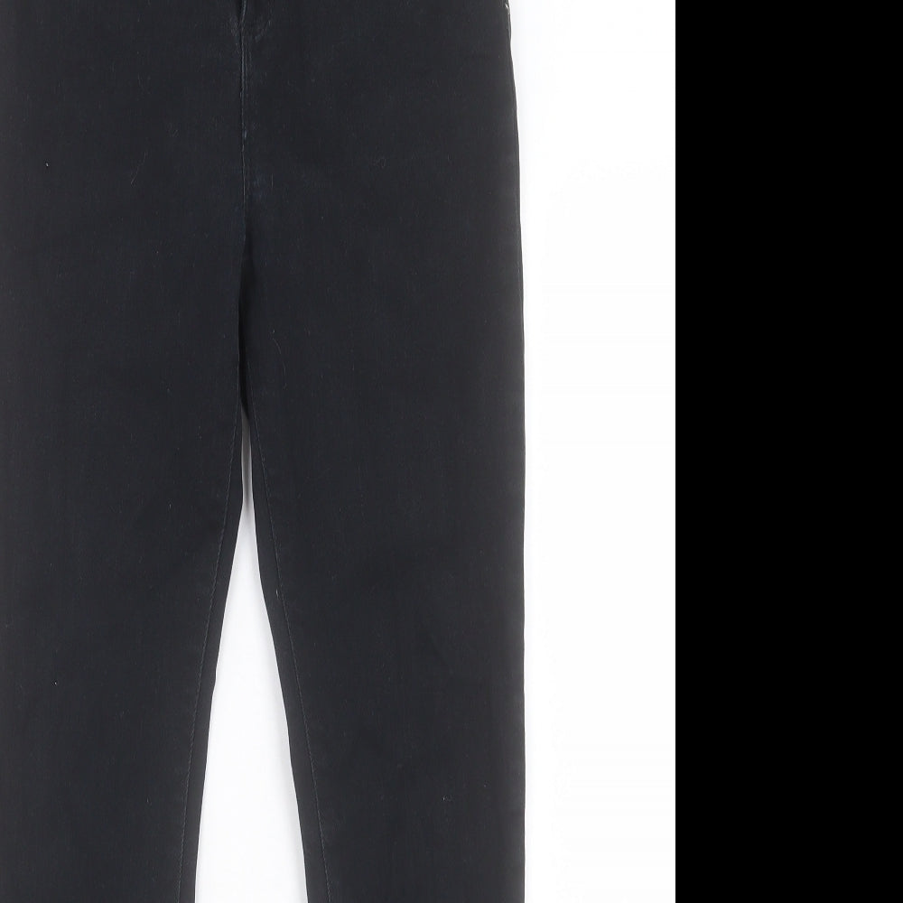 Denim & Co. Boys Black Cotton Skinny Jeans Size 12-13 Years Regular Button