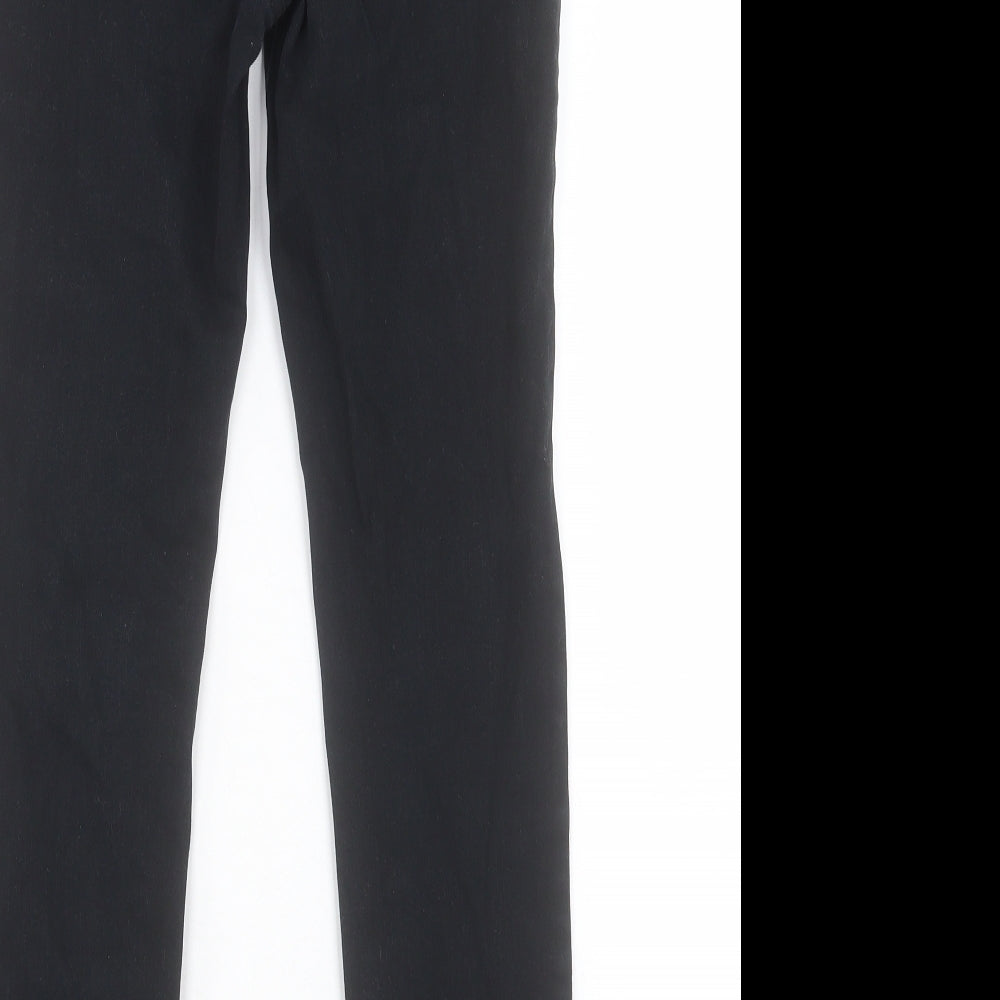 Denim & Co. Boys Black Cotton Skinny Jeans Size 12-13 Years Regular Button