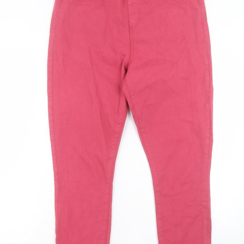 White Stuff Womens Pink Cotton Cropped Jeans Size 34 in L25 in Regular